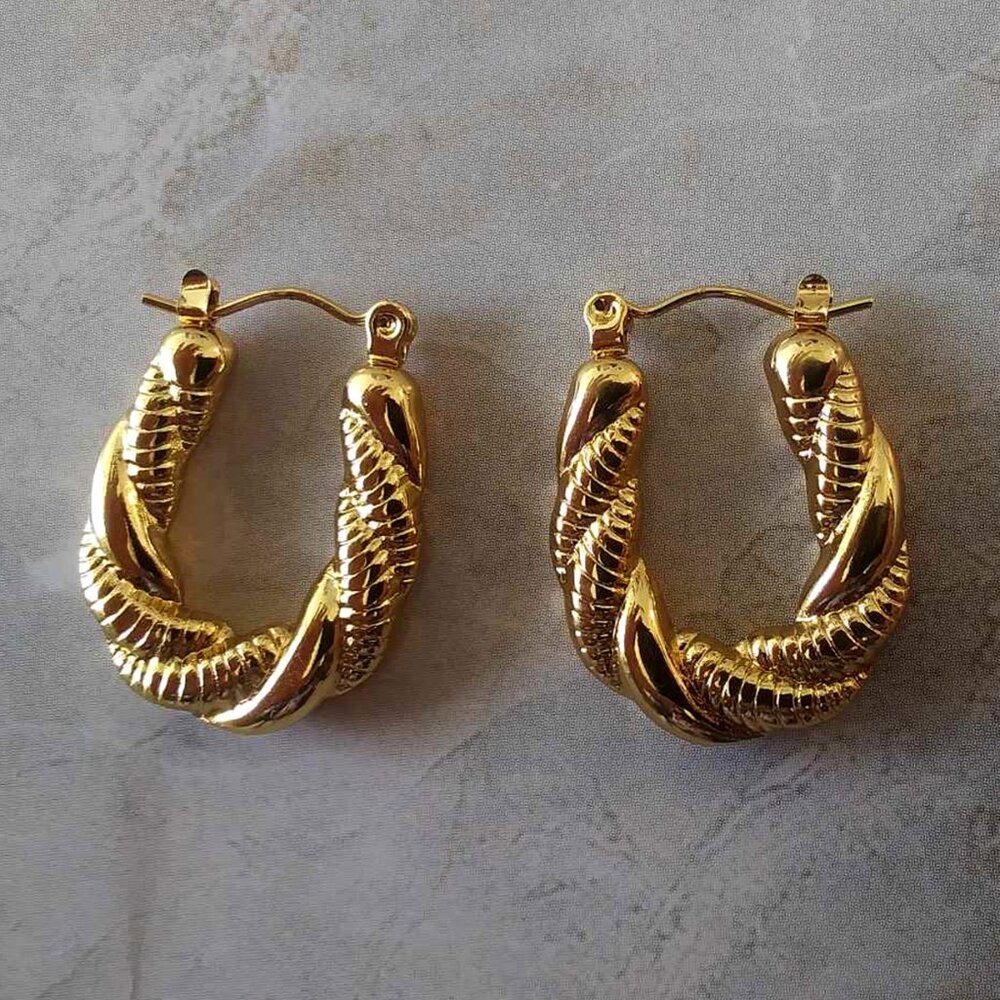 NEW Gold Stainless Steel Earrings.